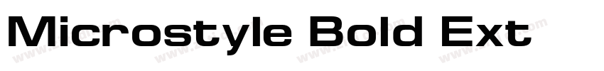 Microstyle Bold Ext字体转换